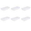 41 Qt Storage Box Clear Base White Lid Set of 6