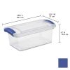 7 Qt. Latch Box Plastic, Stadium Blue, Set of 14